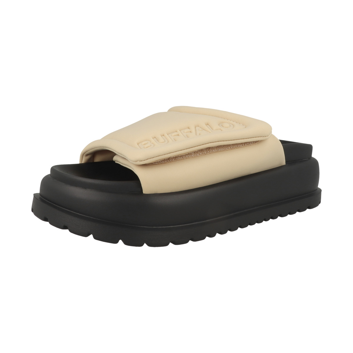 Buffalo Palma Velcro Pantolette creme