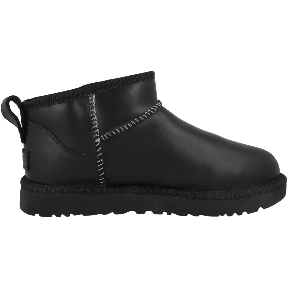 UGG Classic Ultra Mini Lthr Regen Boots Women schwarz