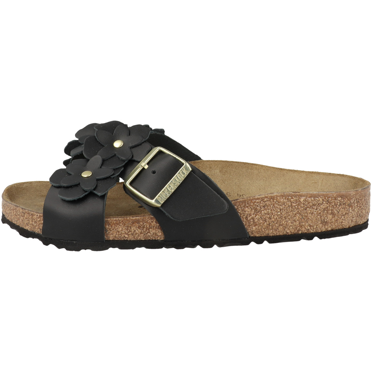 Birkenstock Siena Flower Naturleder Sandale normal schwarz