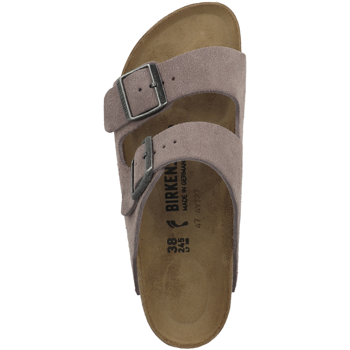 Birkenstock Arizona Veloursleder Sandale schmal lila Birkenstock Arizona Veloursleder Sandale schmal lila