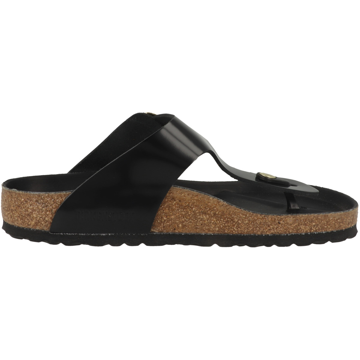 Birkenstock Gizeh Naturleder Patent Zehensandale normal schwarz