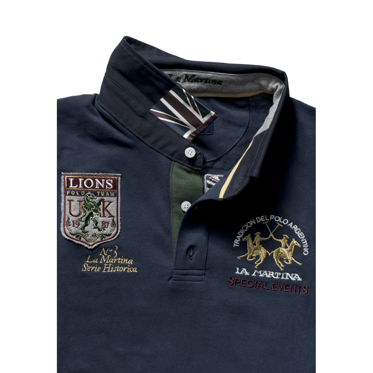 La Martina MBP600 Poloshirt LS dunkelblau