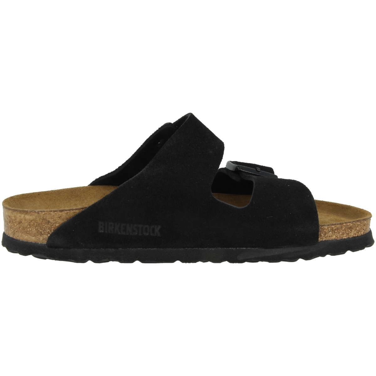 Birkenstock Arizona SFB Veloursleder Sandale Weichbettung normal schwarz