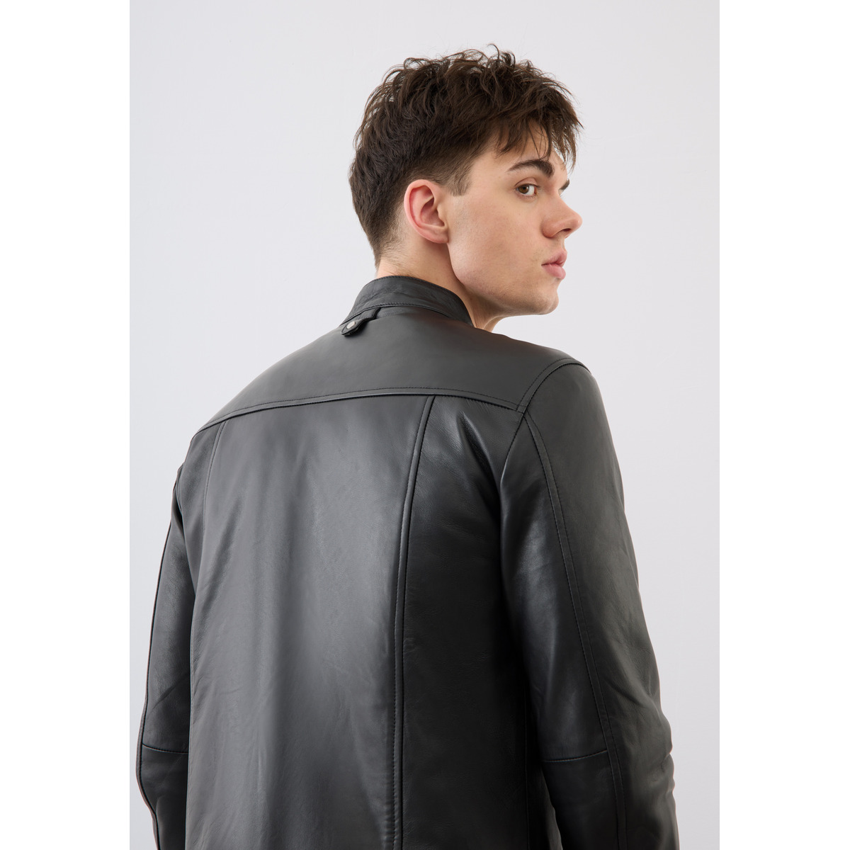 Bolongaro Trevor Classic Racer Lederjacke schwarz
