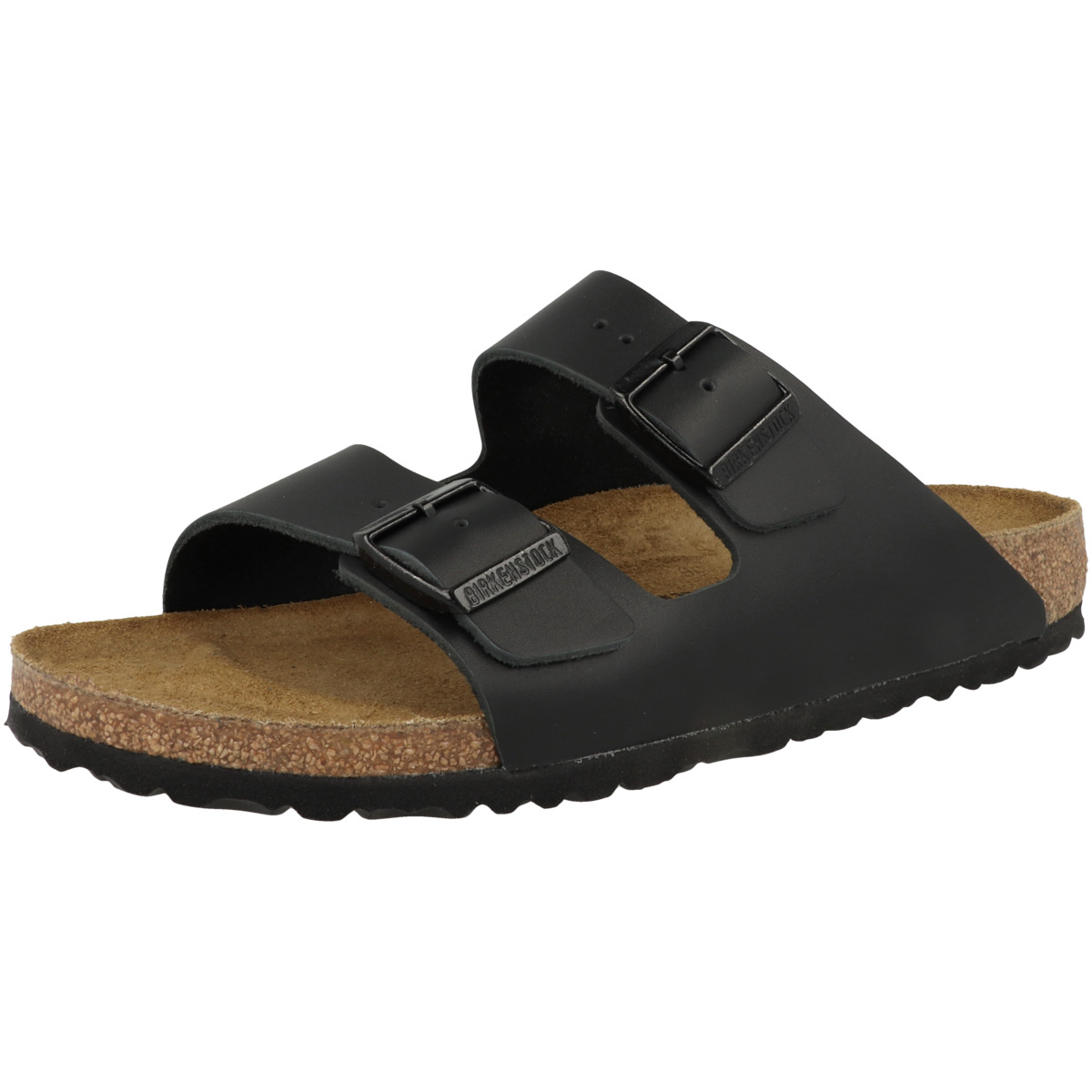 Birkenstock Arizona Glattleder Sandale schmal schwarz Birkenstock Arizona Glattleder Sandale schmal schwarz