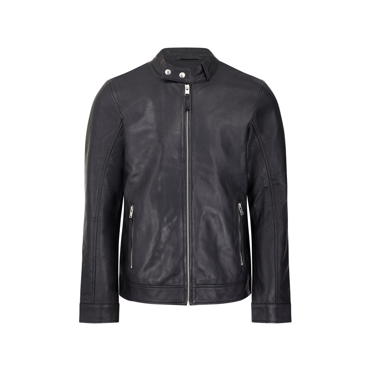 Bolongaro Trevor Classic Racer Lederjacke schwarz