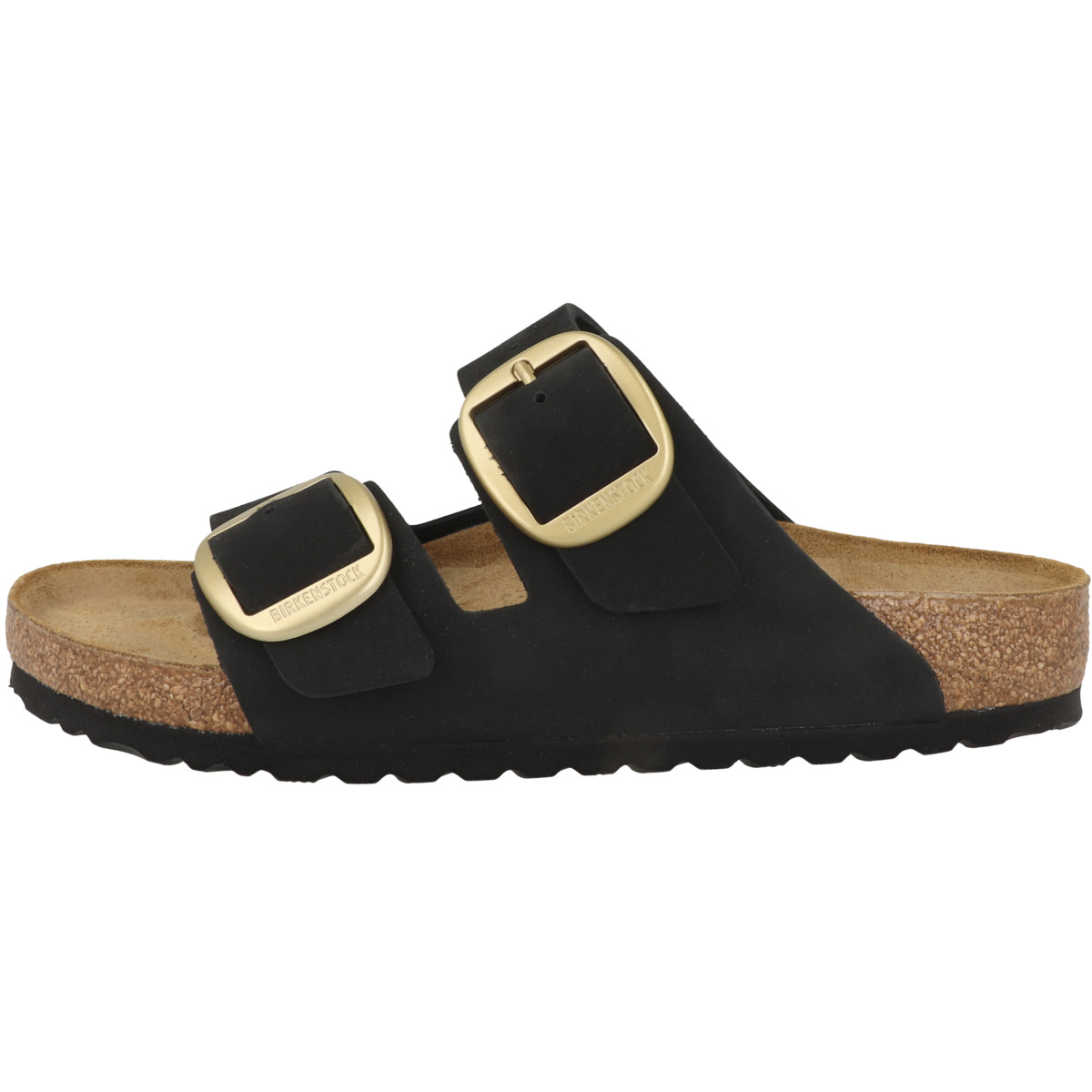 Birkenstock Arizona Big Buckle Nubukleder Sandale normal schwarz