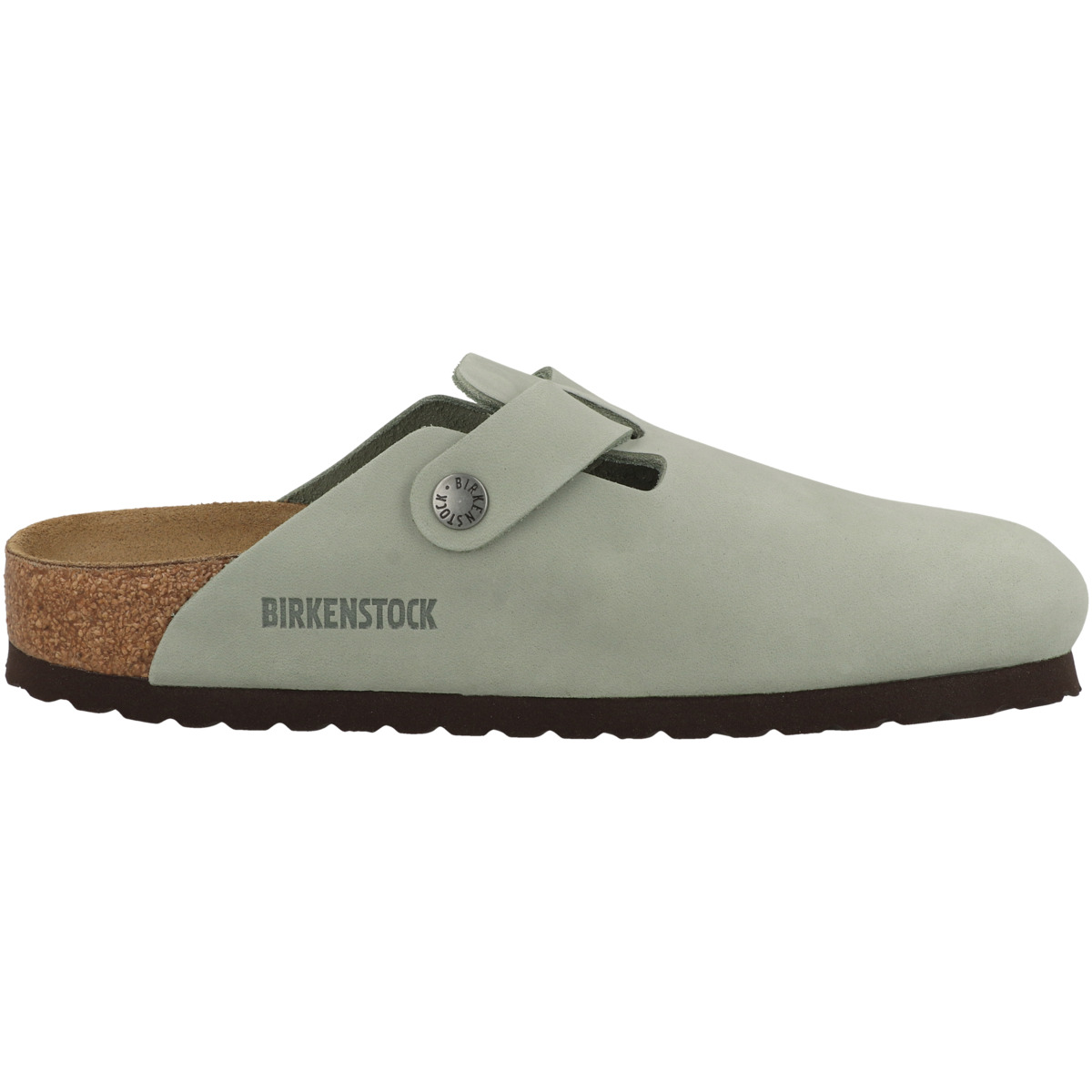 Birkenstock Boston Geöltes Nubukleder Clogs schmal hellgruen
