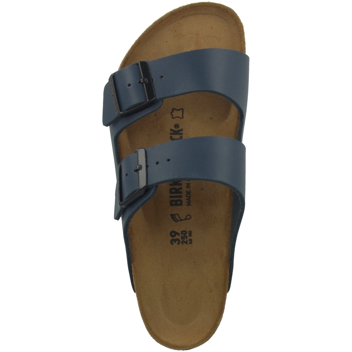 Birkenstock Arizona Glattleder Sandale schmal blau Birkenstock Arizona Glattleder Sandale schmal blau