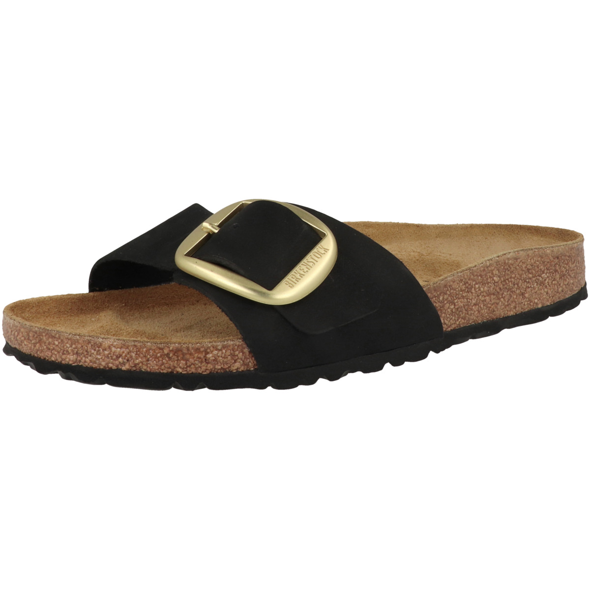 Birkenstock Madrid Big Buckle Nubukleder Sandale schmal schwarz Birkenstock Madrid Big Buckle Nubukleder Sandale schmal schwarz