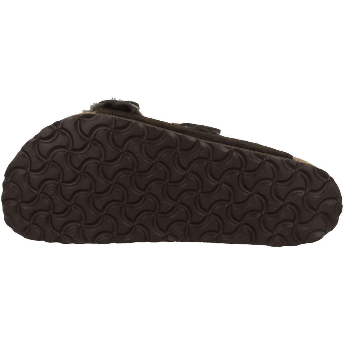 Birkenstock Arizona Lammfell Veloursleder Sandale normal dunkelbraun Birkenstock Arizona Lammfell Veloursleder Sandale normal dunkelbraun
