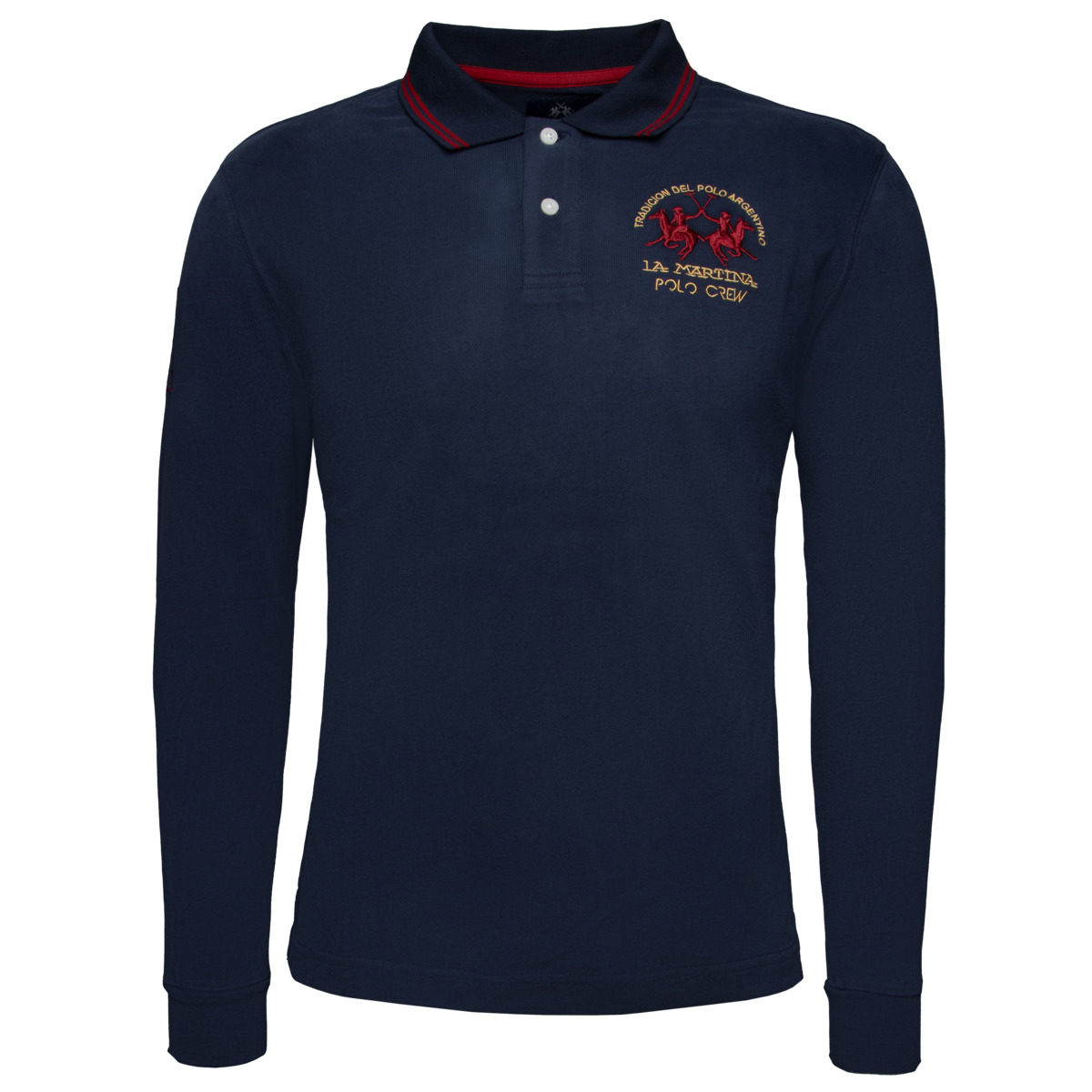 La Martina XMP307 Poloshirt LS dunkelblau