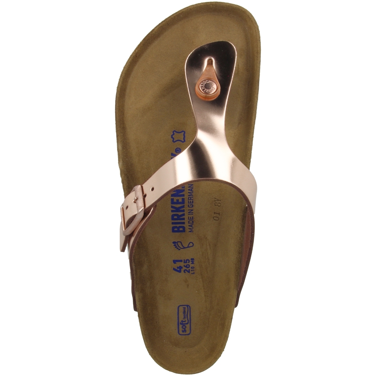 Birkenstock Gizeh SFB Glattleder Sandale Weichbettung normal braun