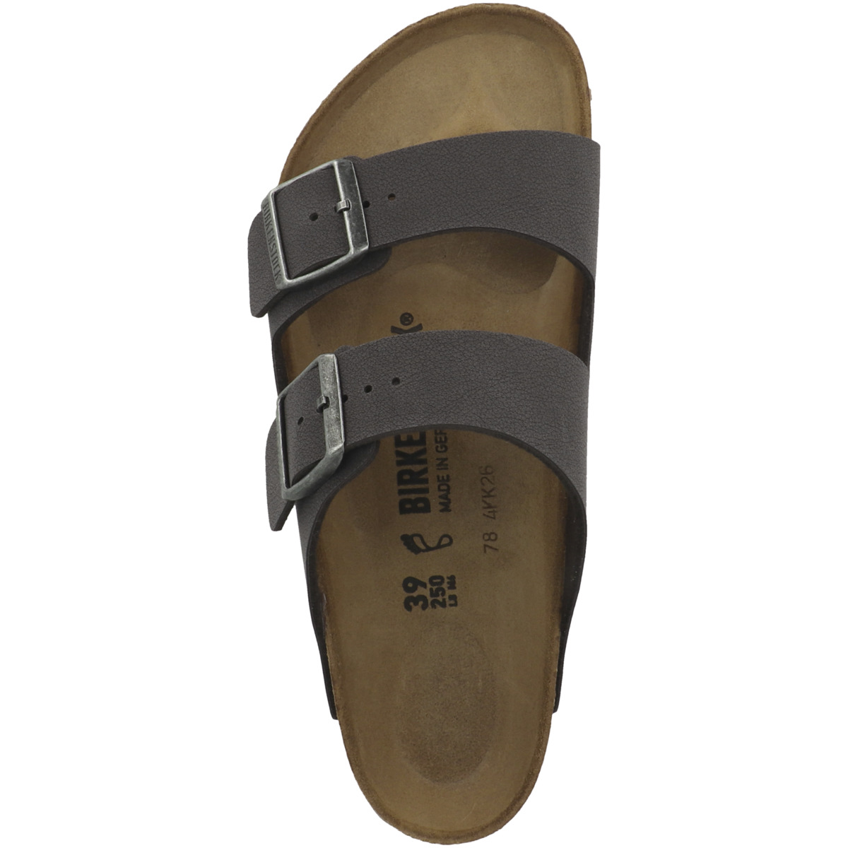 Birkenstock Arizona Birko-Flor Nubuk Sandale normal dunkelgrau