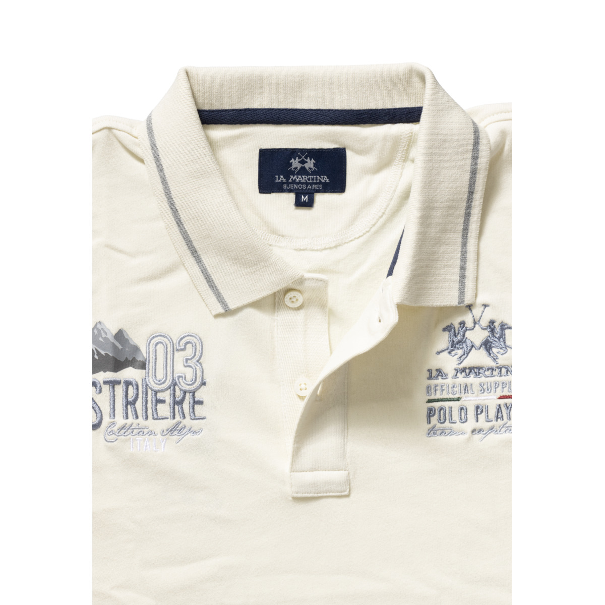 La Martina MBP301 Poloshirt creme