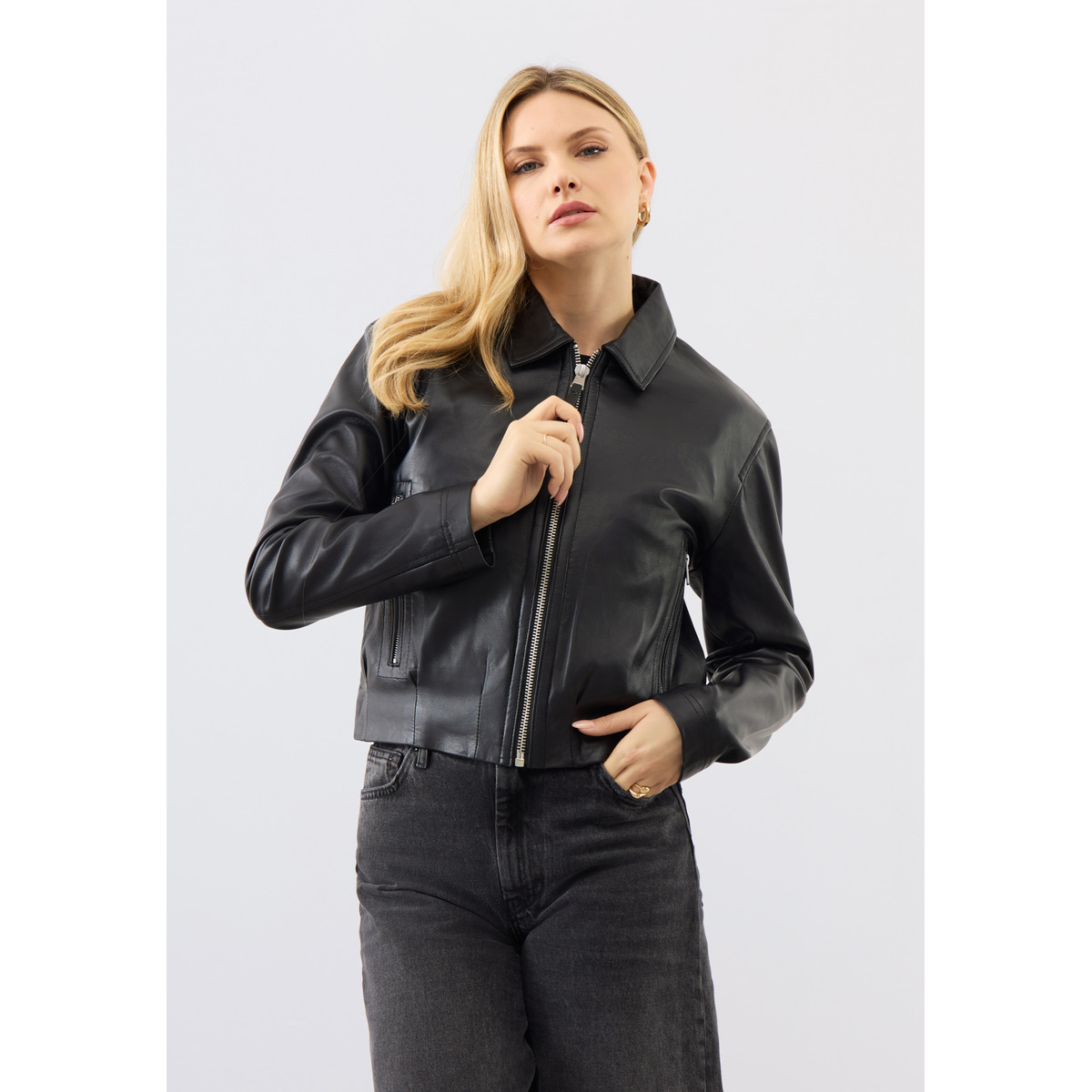 Bolongaro Trevor Flora Bomber Lederjacke schwarz