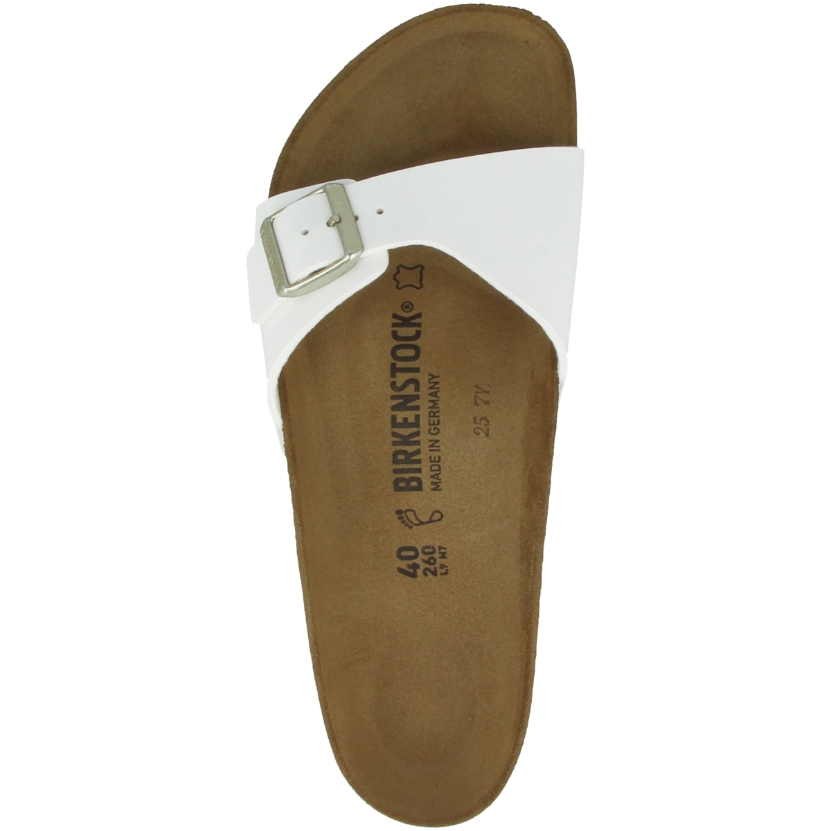 Birkenstock Madrid Birko-Flor Lack Sandale normal weiss Birkenstock Madrid Birko-Flor Lack Sandale normal weiss
