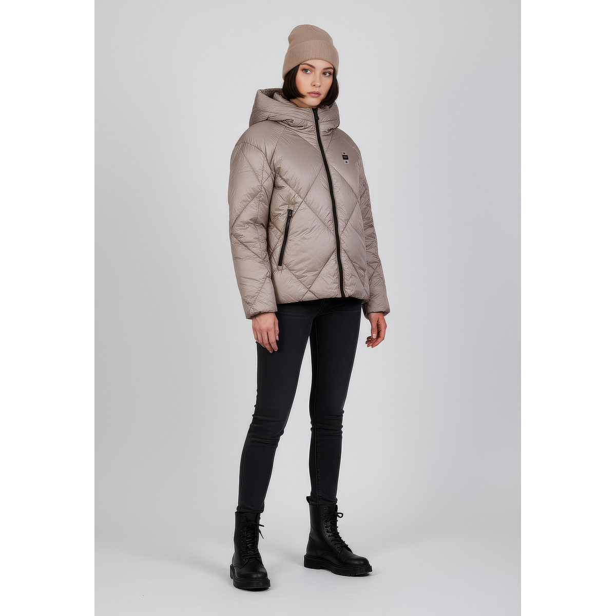 Blauer Lamartine Daunenjacke beige