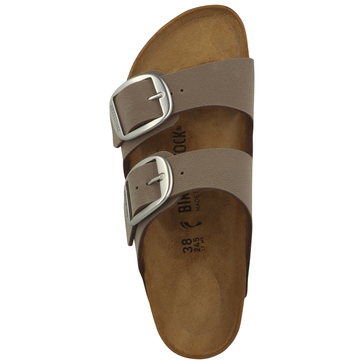 Birkenstock Arizona Big Buckle Birko-Flor Nubuk Sandale schmal braun