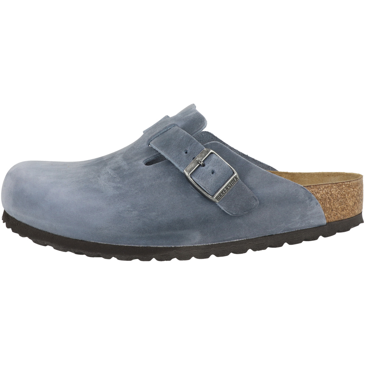 Birkenstock Boston Nubukleder geölt Clogs normal blau