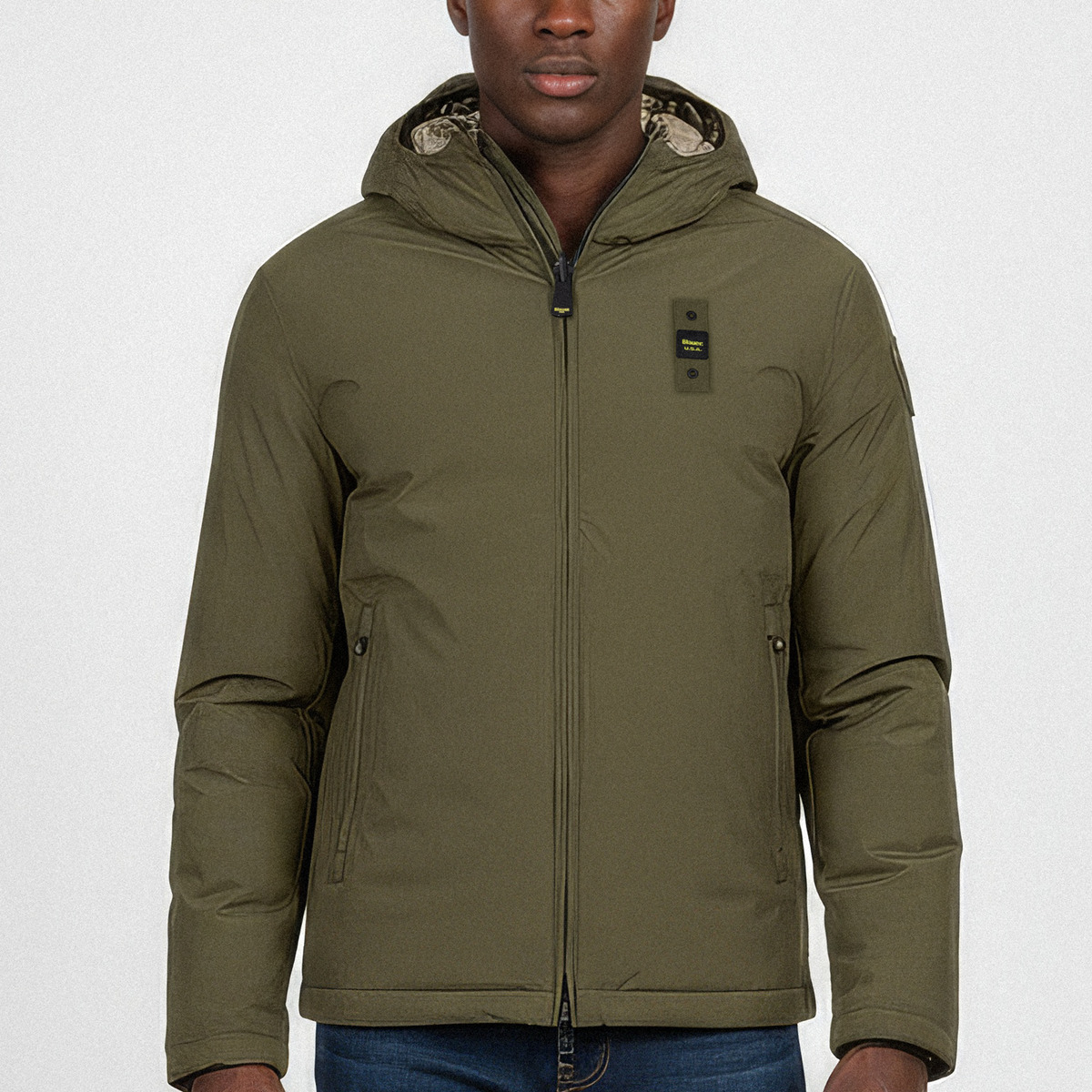 Blauer Ballard Daunenjacke gruen