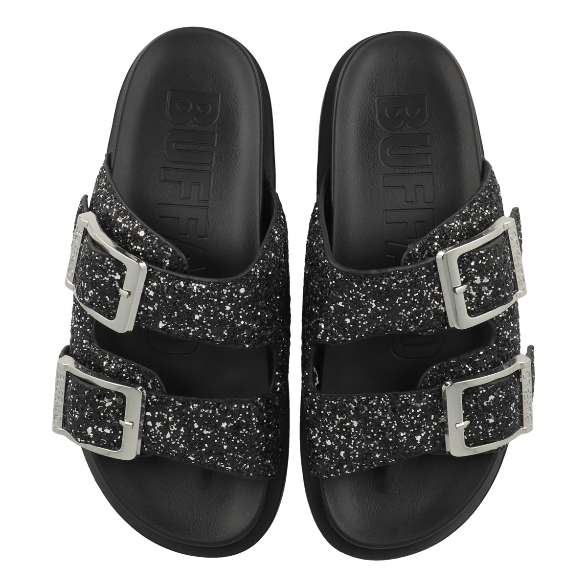 Buffalo Raya Ari Glam Pantolette schwarz