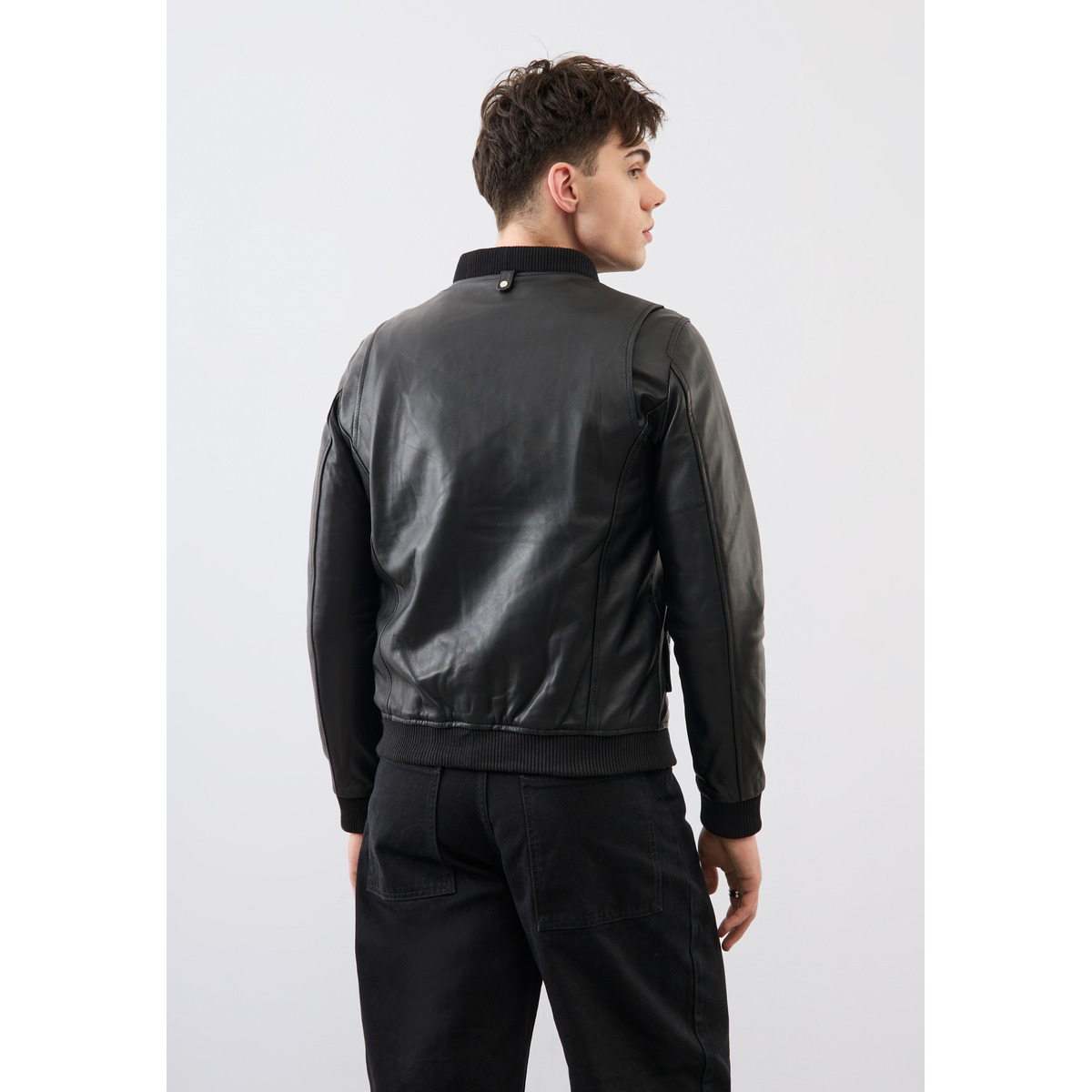 Bolongaro Trevor Hayden Bomber Lederjacke schwarz