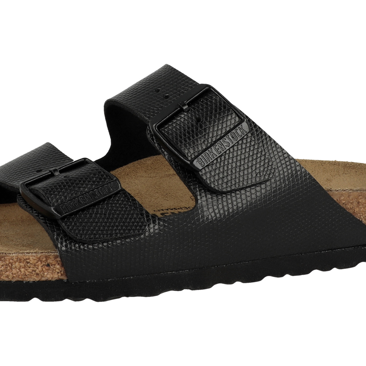 Birkenstock Arizona Birko-Flor Embossed Sandale schmal schwarz