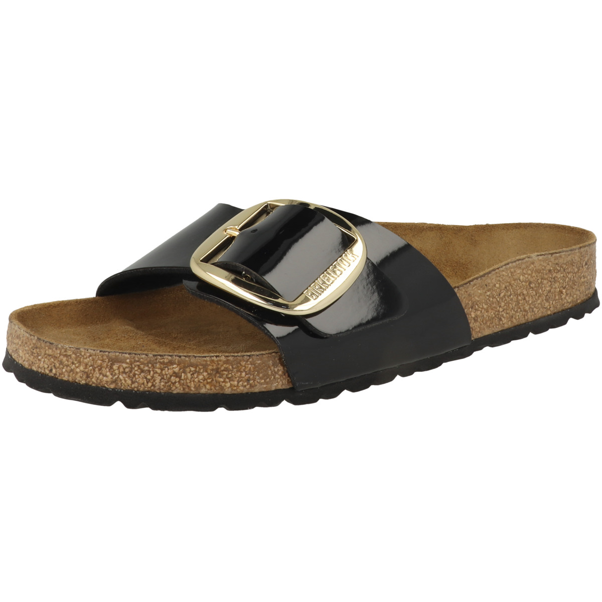 Birkenstock Madrid Big Buckle Birko-Flor Patent Pantolette normal schwarz