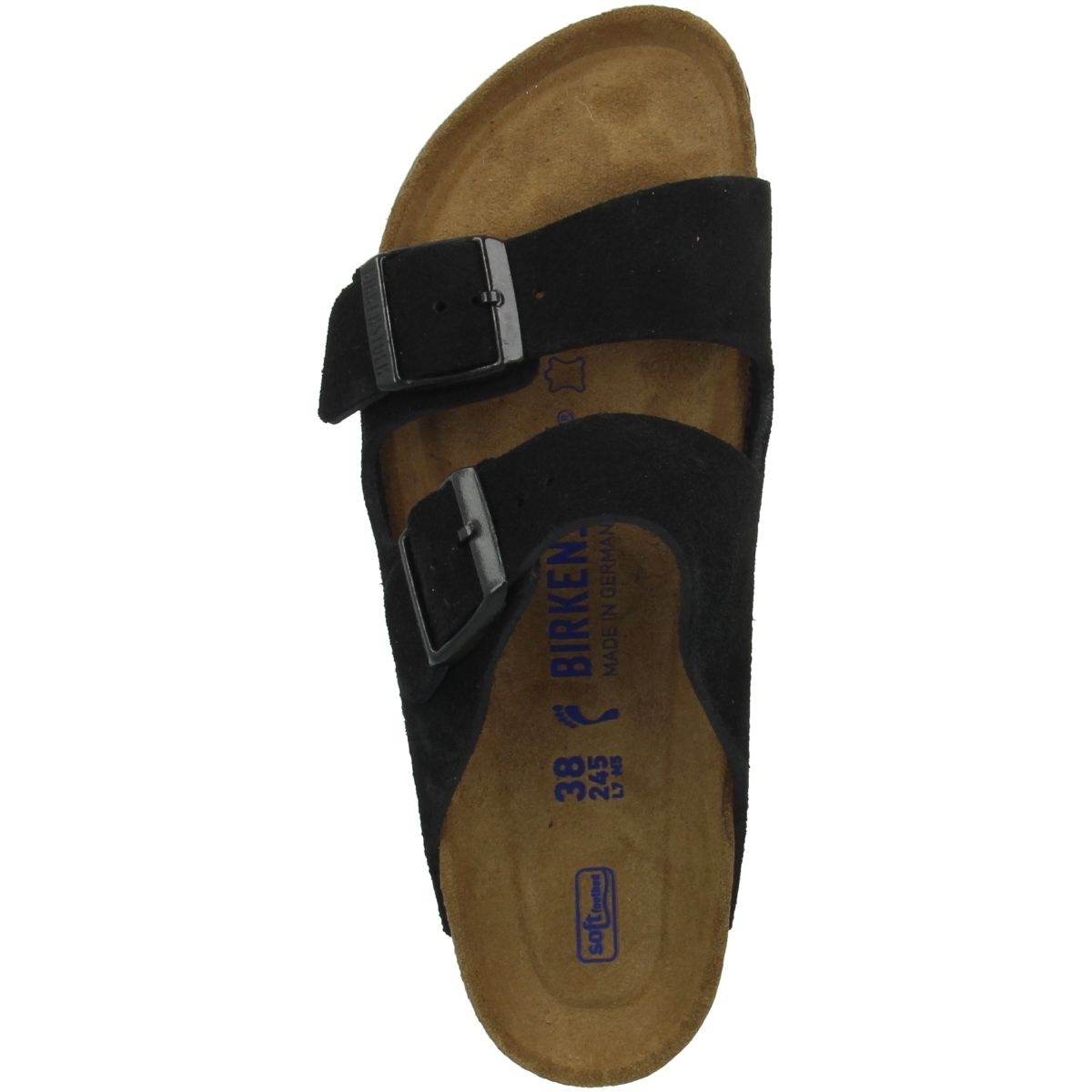 Birkenstock Arizona SFB Veloursleder Sandale Weichbettung normal schwarz