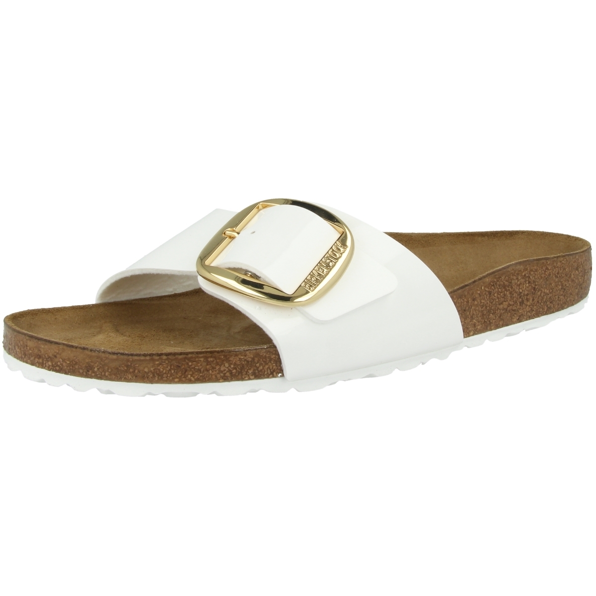 Birkenstock Madrid Big Buckle Birko-Flor Pantolette schmal weiss