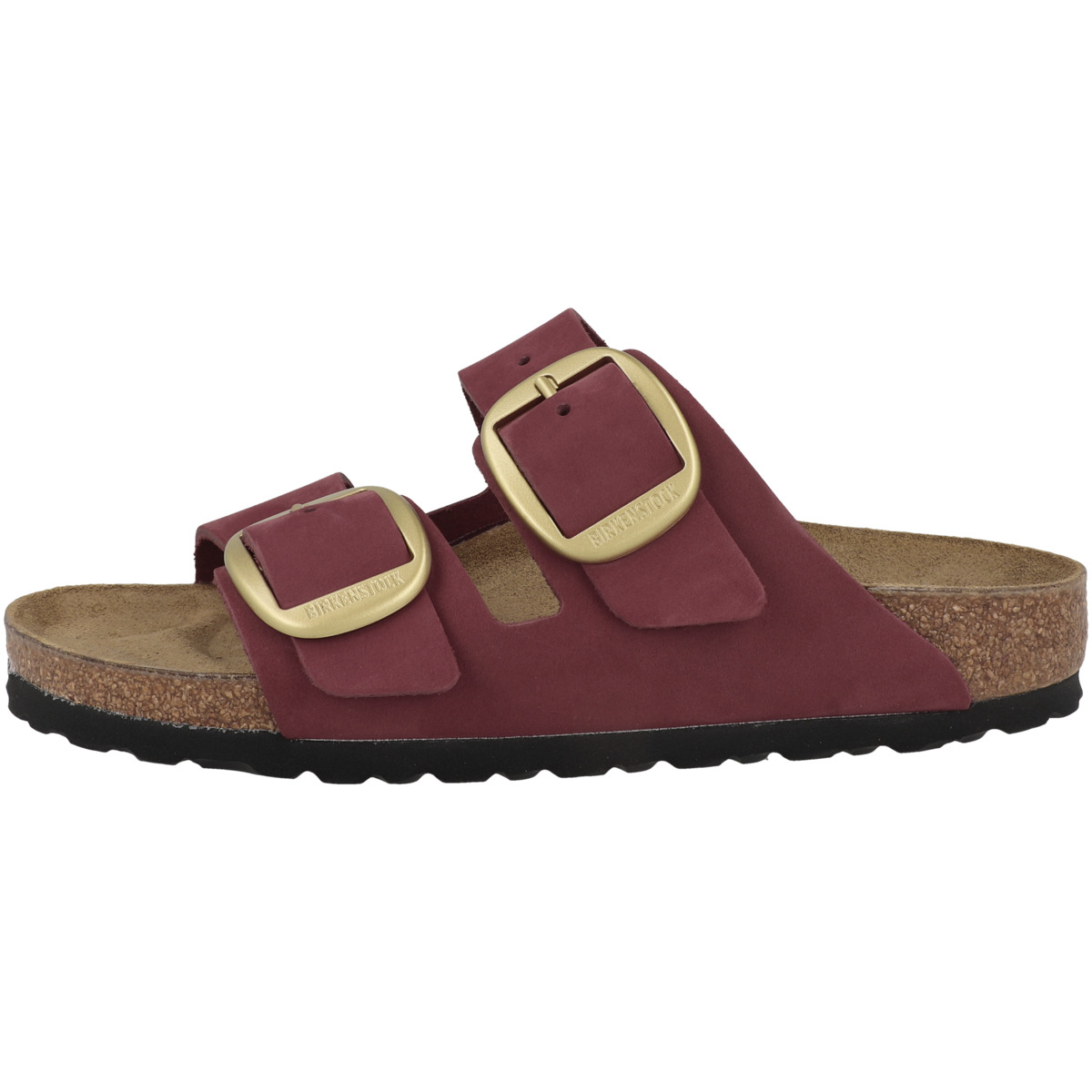 Birkenstock Arizona Big Buckle Nubukleder Sandale schmal rot