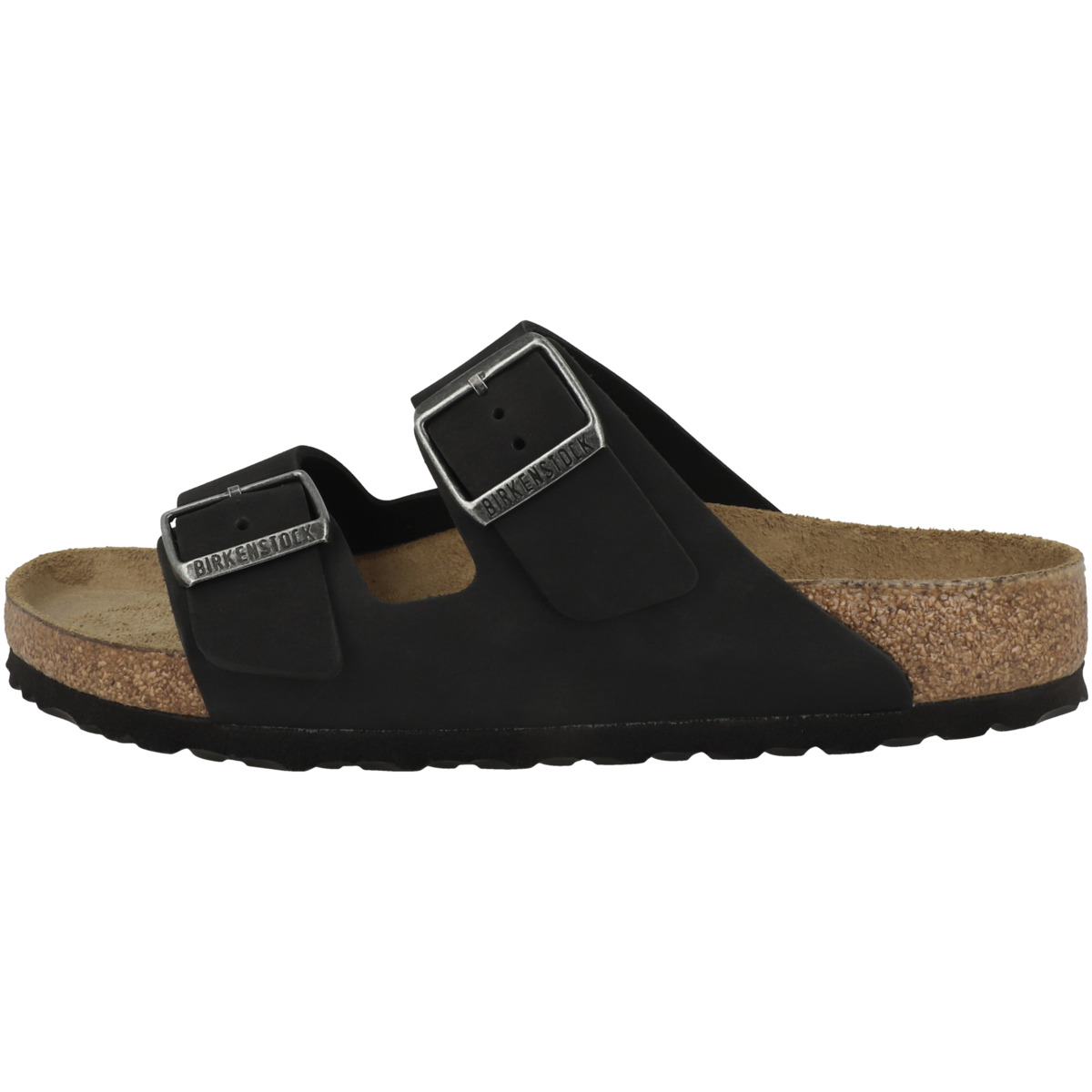 Birkenstock Arizona SFB Nubukleder Sandale Weichbettung schmal schwarz