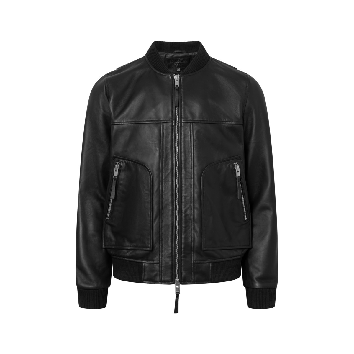 Bolongaro Trevor Hayden Bomber Lederjacke schwarz