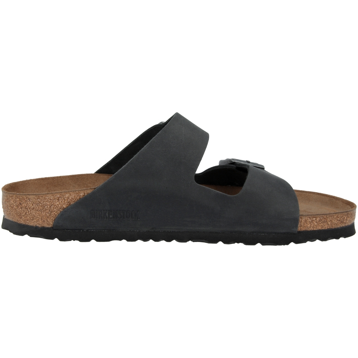 Birkenstock Arizona geöltes Nubukleder Sandale normal schwarz Birkenstock Arizona geöltes Nubukleder Sandale normal schwarz