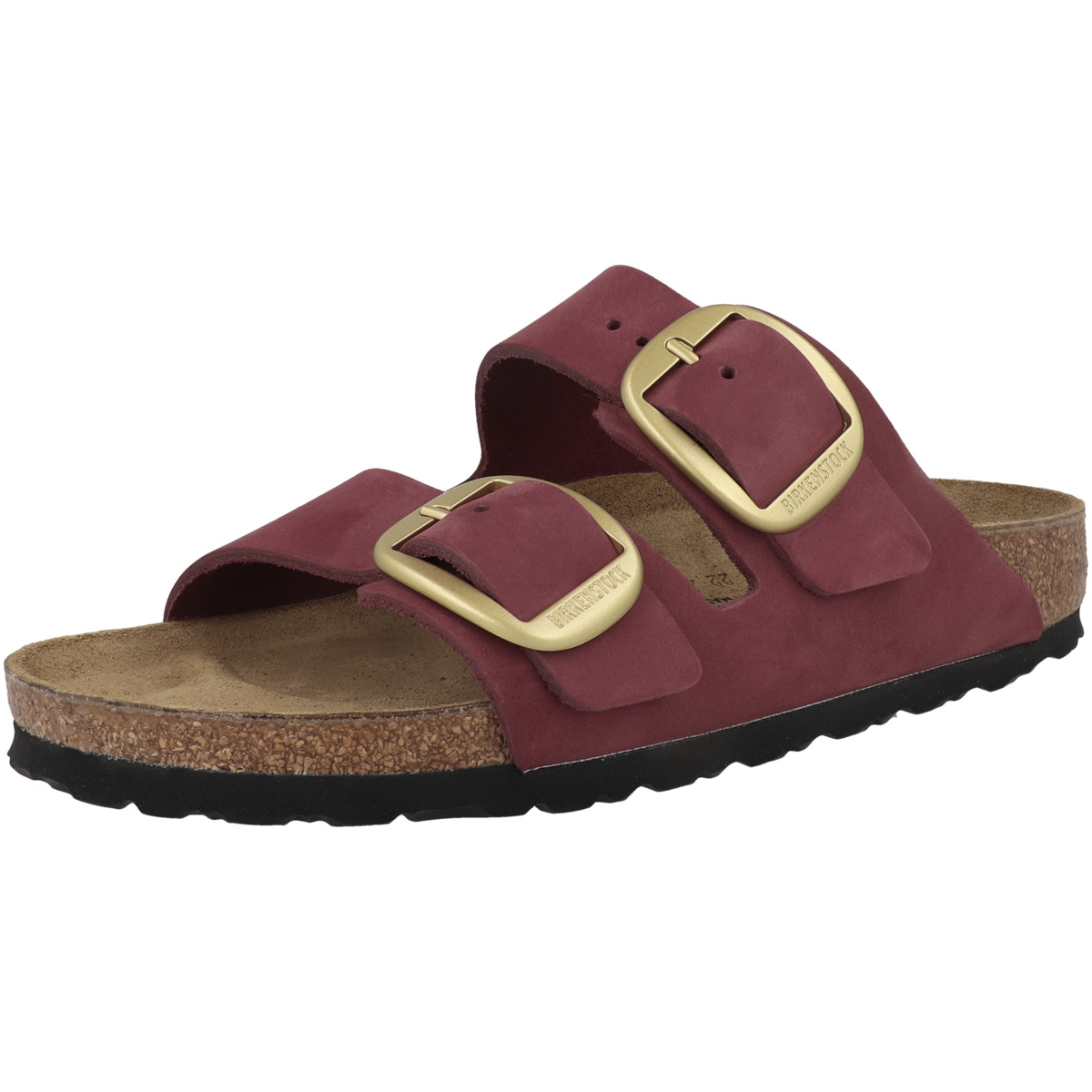 Birkenstock Arizona Big Buckle Nubukleder Sandale schmal rot