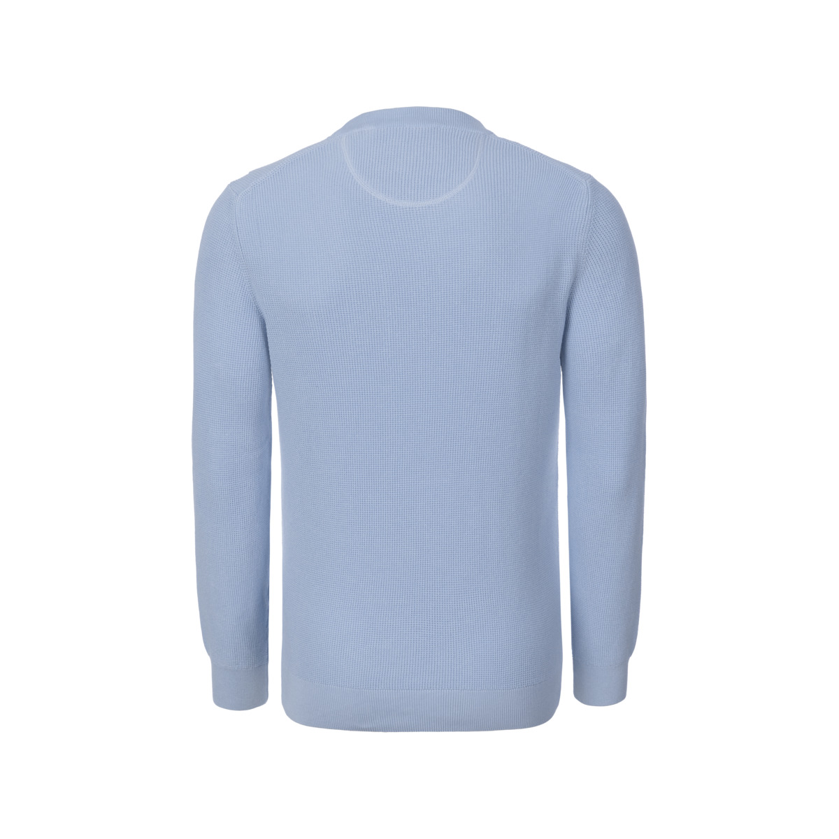GANT Micro Textured Cotton C-Neck Pullover hellblau