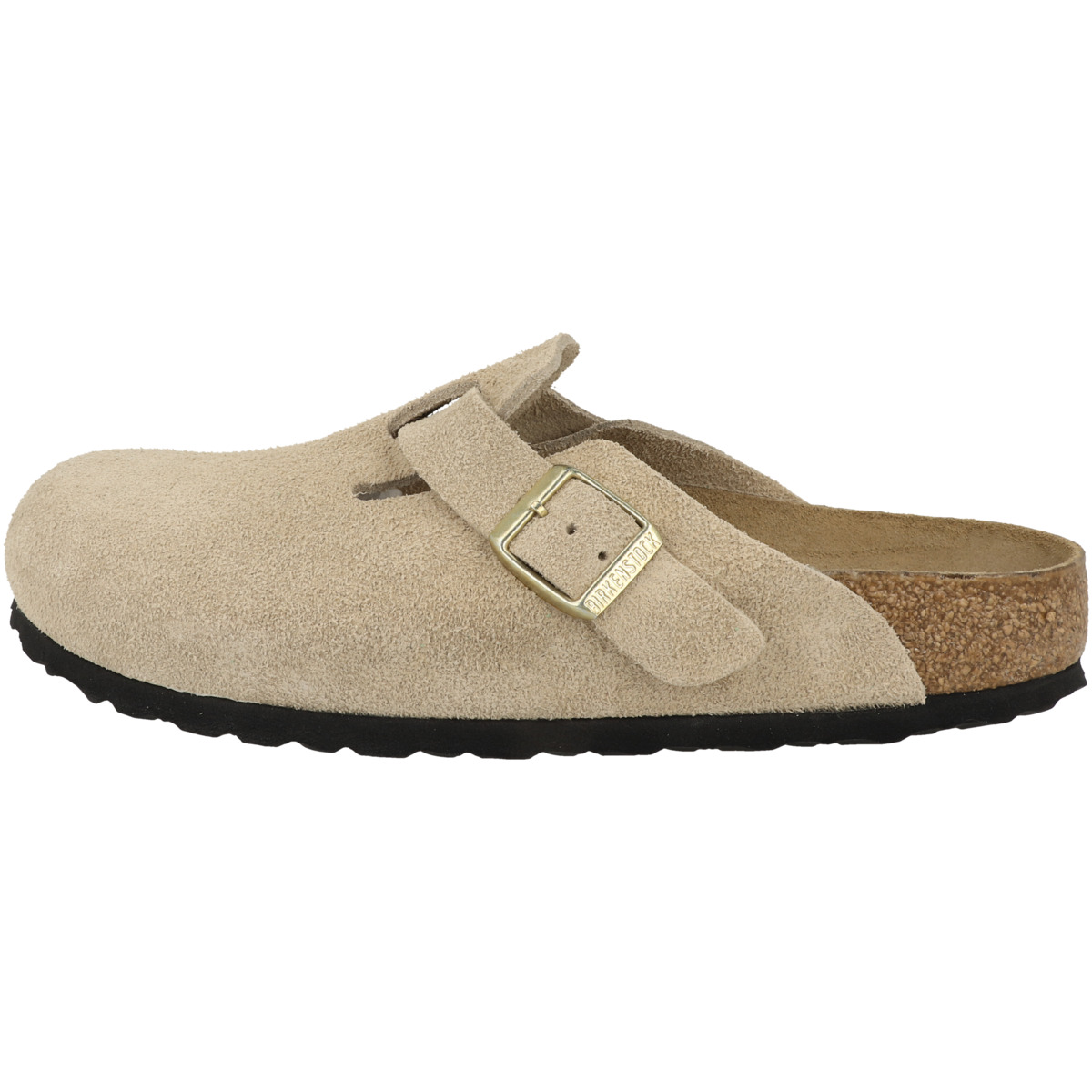 Birkenstock Boston Veloursleder Clogs schmal beige