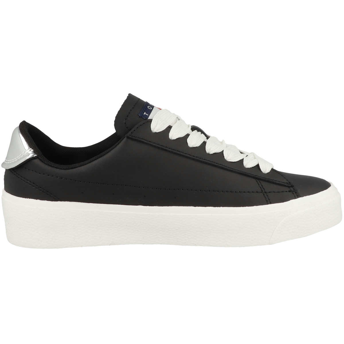 Tommy Hilfiger Tommy Jeans Vulcanized Leather Plat LC Sneaker schwarz Tommy Hilfiger Tommy Jeans Vulcanized Leather Plat LC Sneaker schwarz