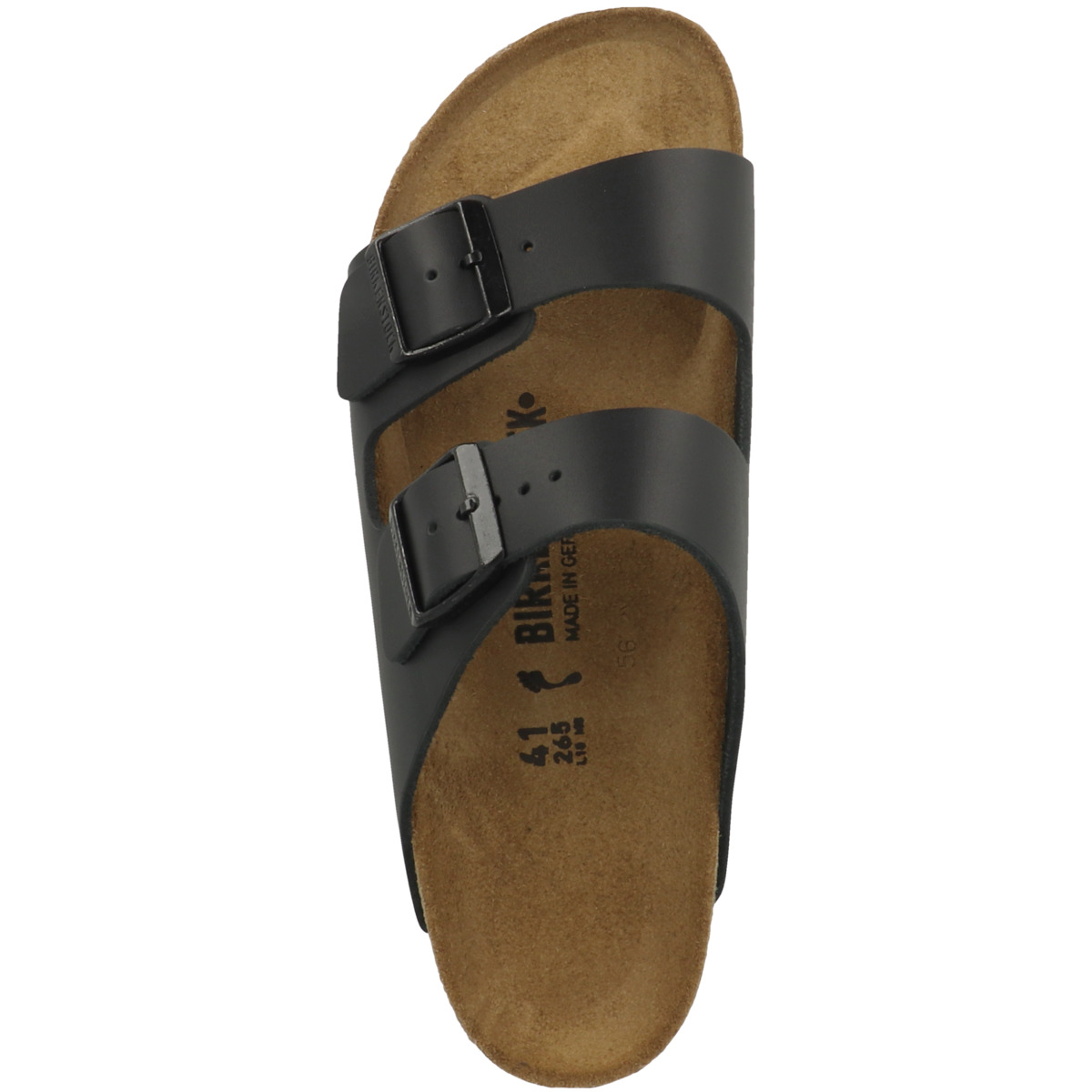 Birkenstock Arizona Glattleder Sandale schmal schwarz