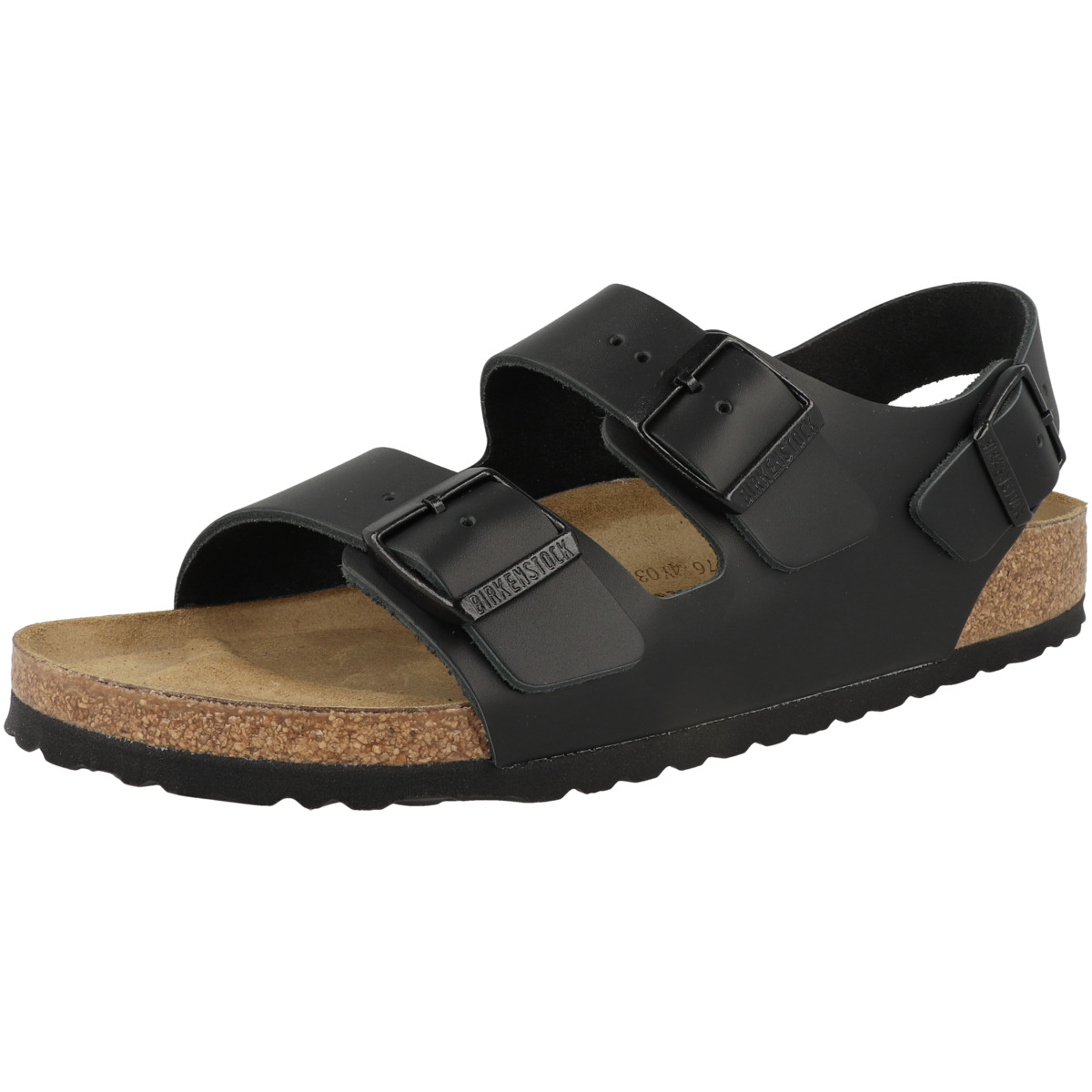 Birkenstock Milano Naturleder Sandale schmal schwarz Birkenstock Milano Naturleder Sandale schmal schwarz