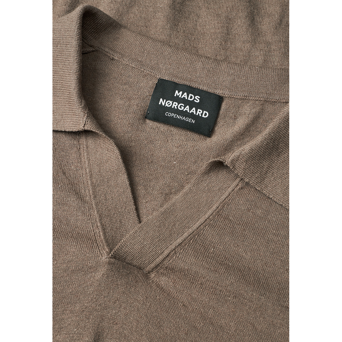 Mads Norgaard Cotton Lino Theo Polo Poloshirt braun