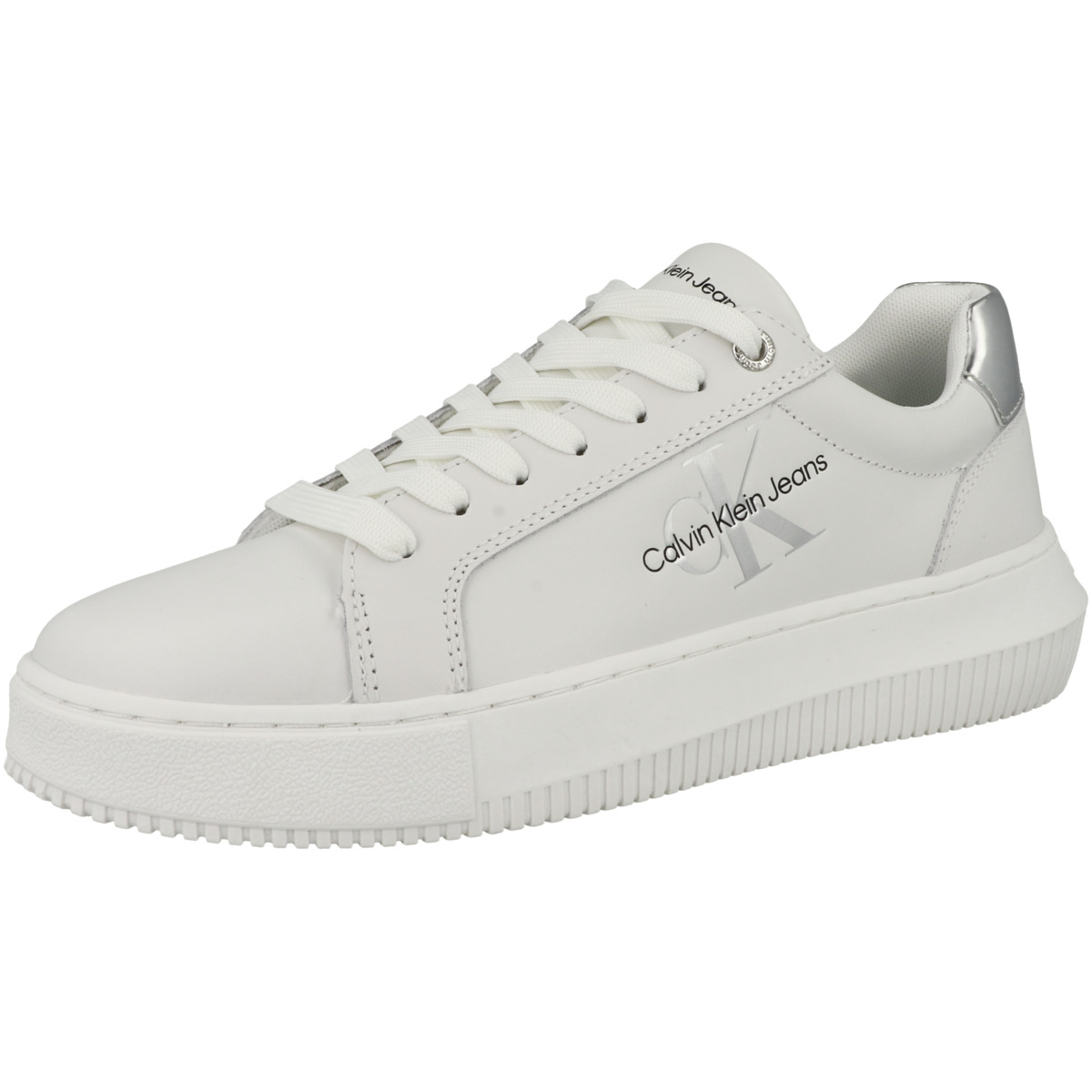 Calvin Klein Chunky Cupsole Laceup Mono Lth M Sneaker weiss