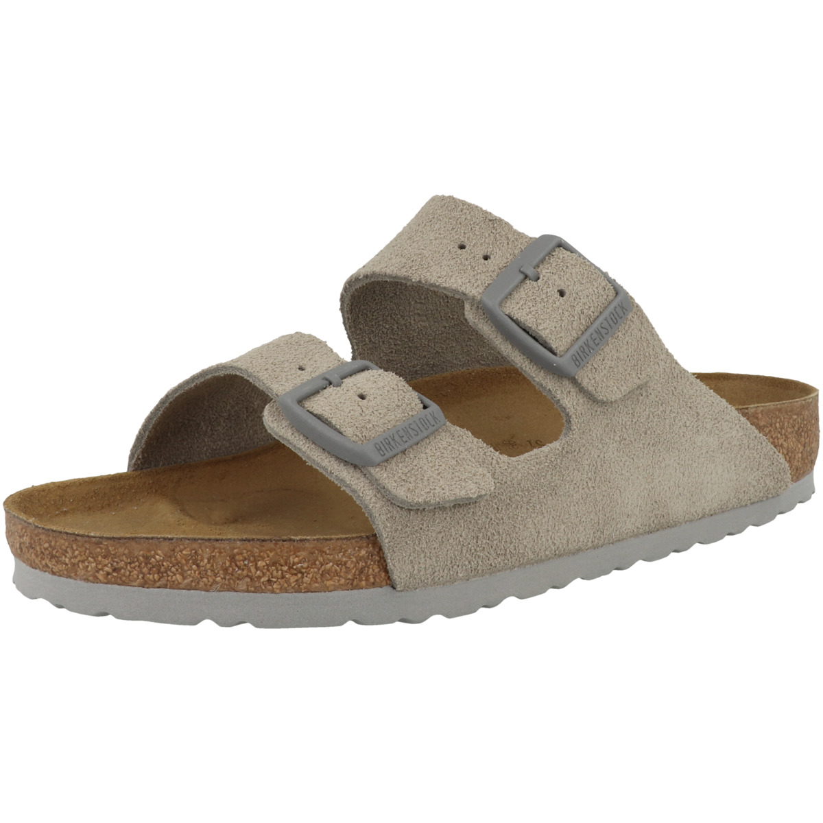 Birkenstock Arizona Veloursleder Sandale normal grau