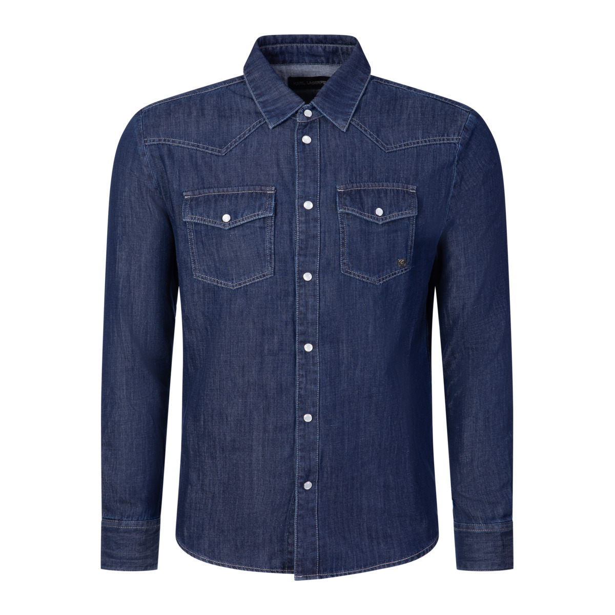 KARL LAGERFELD 605901 Langarmhemd blau