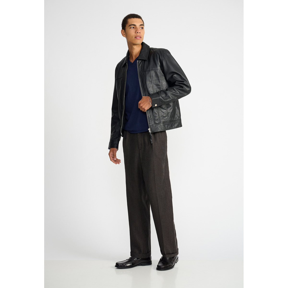 Bolongaro Trevor Carter Jacket Lederjacke schwarz
