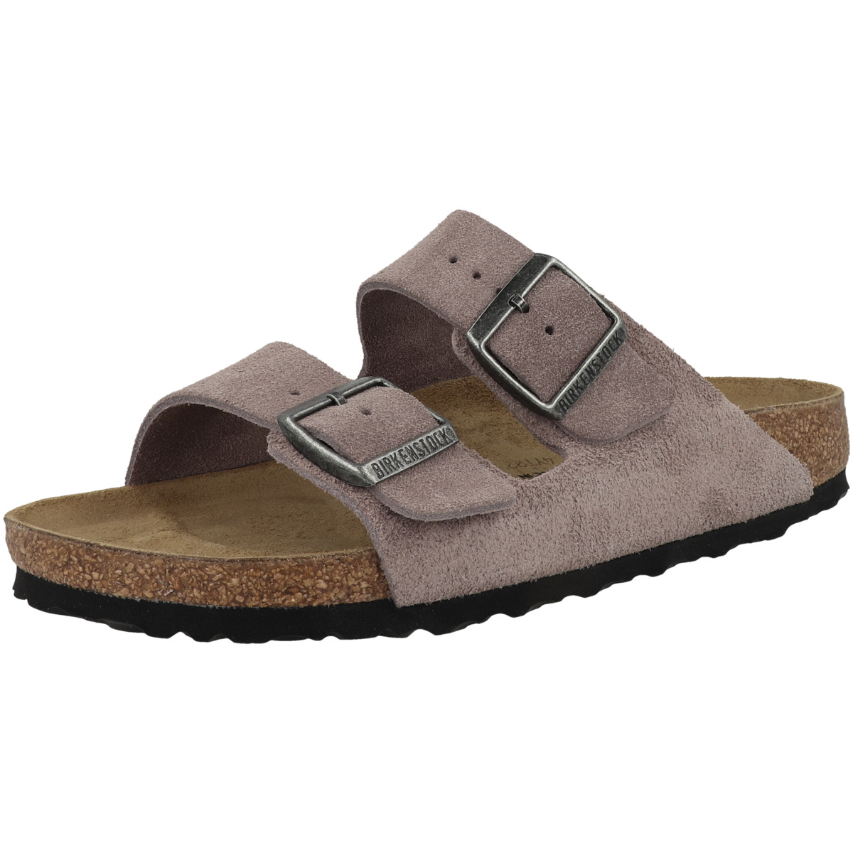 Birkenstock Arizona Veloursleder Sandale schmal lila Birkenstock Arizona Veloursleder Sandale schmal lila