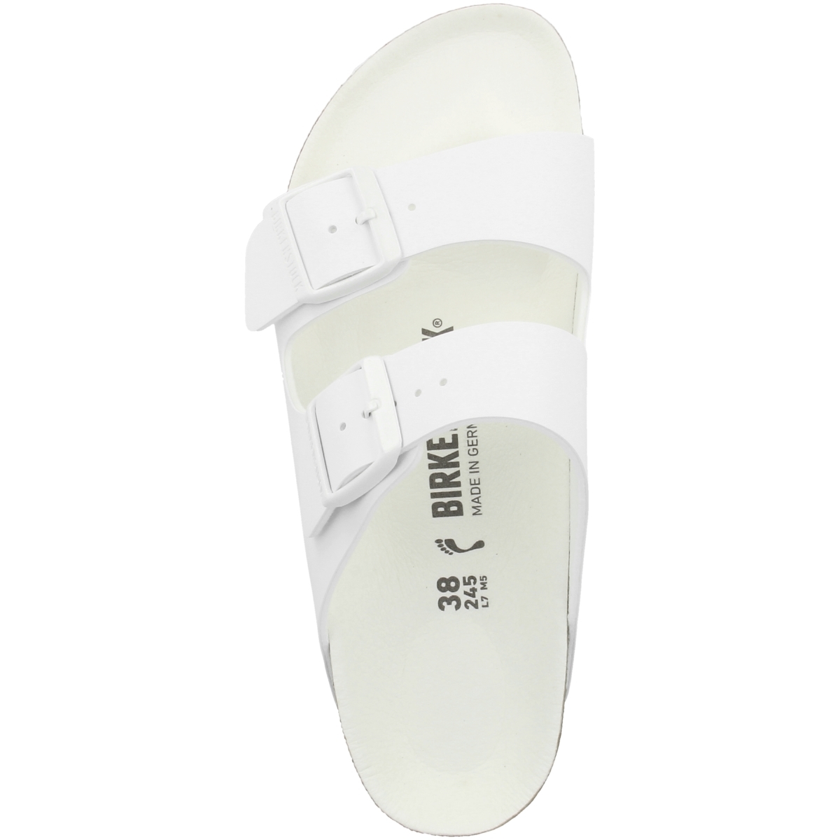 Birkenstock Arizona Birko-Flor Sandale schmal weiss Birkenstock Arizona Birko-Flor Sandale schmal weiss