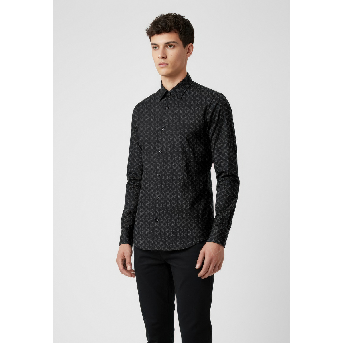 KARL LAGERFELD 605000 Hemd schwarz