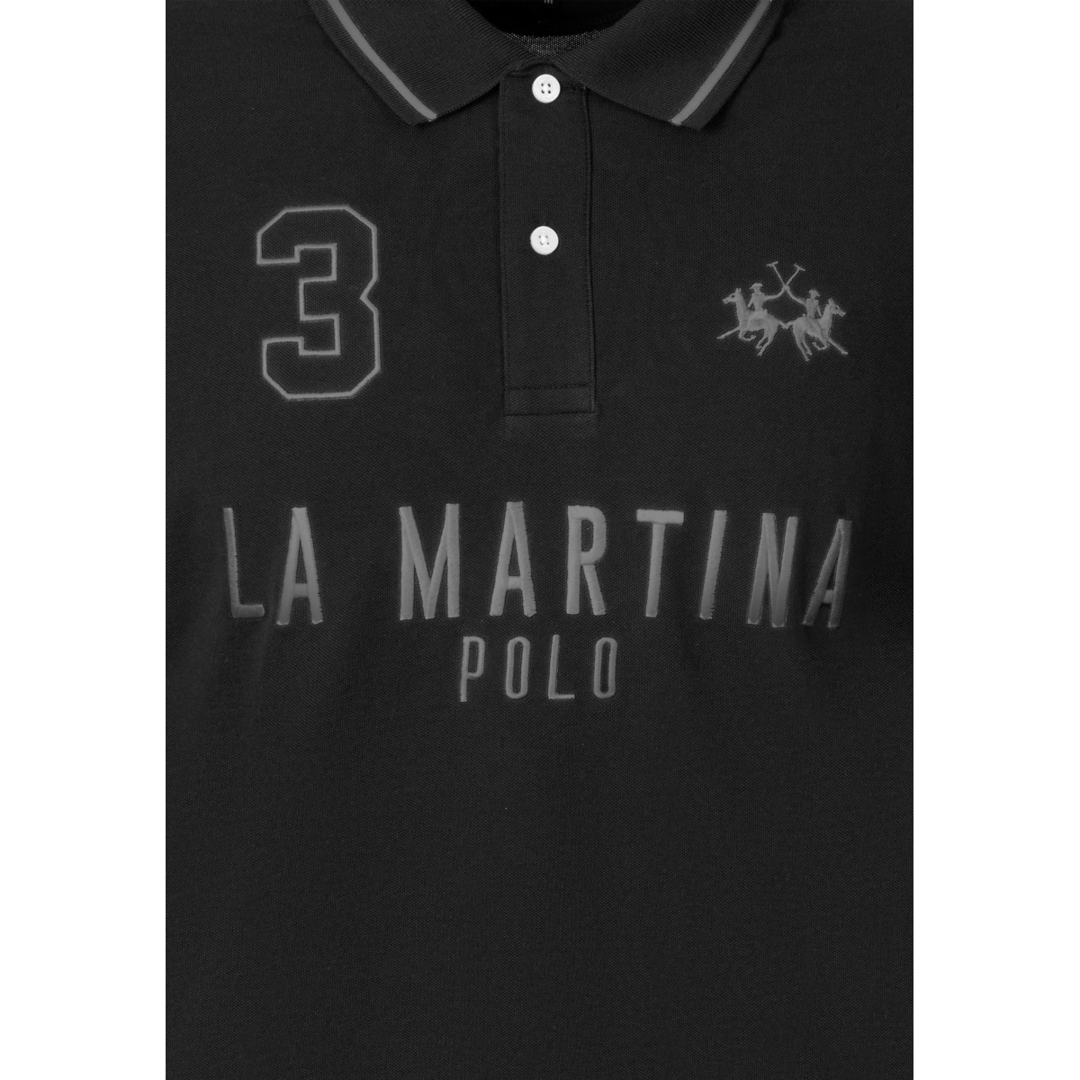La Martina MCP320 Poloshirt schwarz